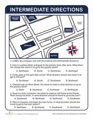 Practice Intermediate Directions | Worksheet 