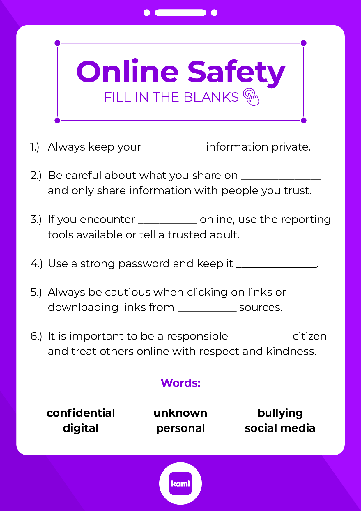 Internet Safety Worksheets For Elementary Students Internet Safety