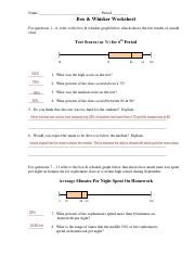 Box and Whisker Interpretation Worksheet ANSWERS AND BLANK.pdf ...
