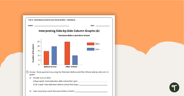 Data Representation and Interpretation Worksheets - Year 6 | Teach ...