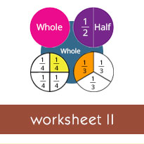Introduction of Fractions: Worksheets