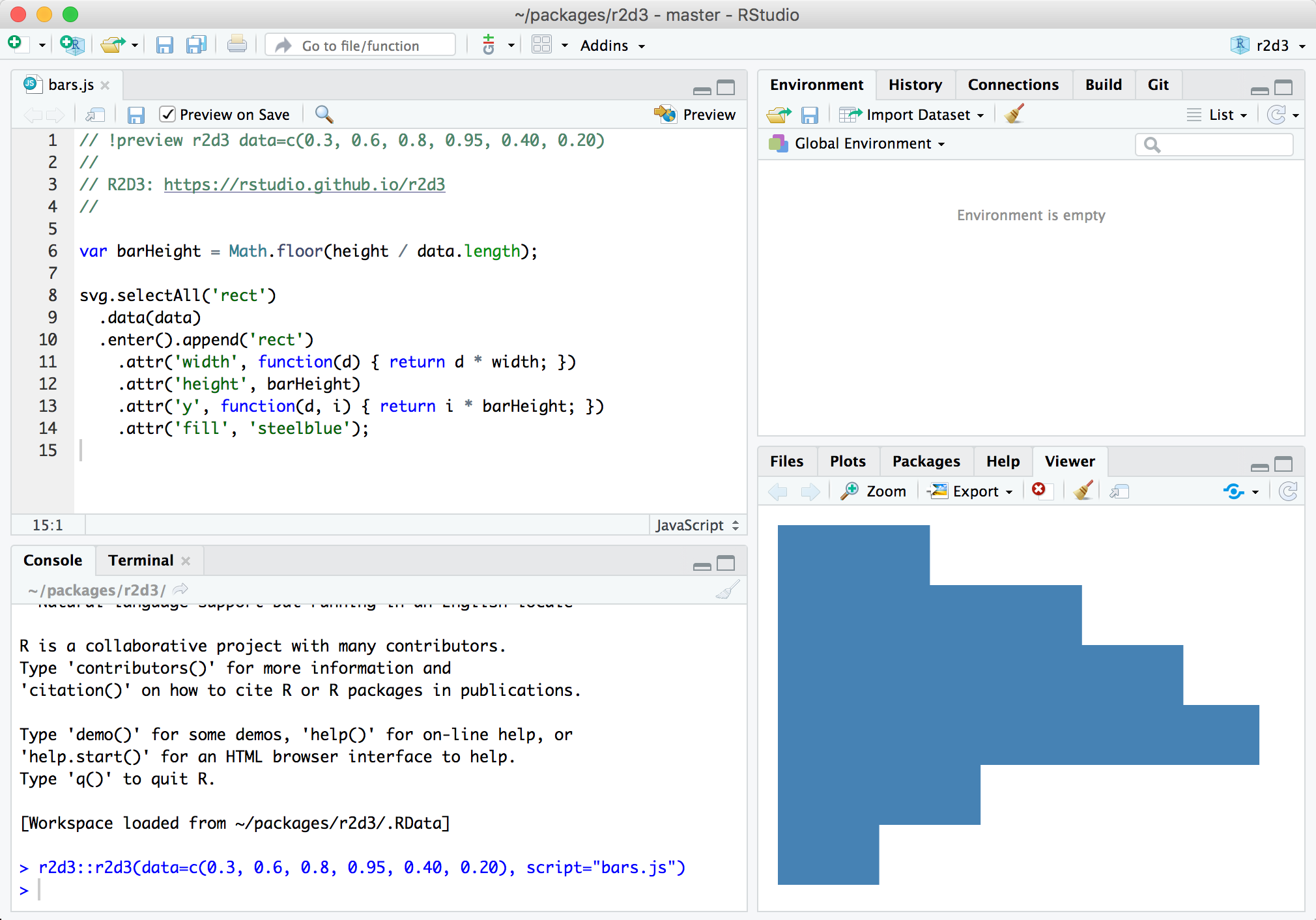 r2d3: R Interface to D3 Visualizations • r2d3