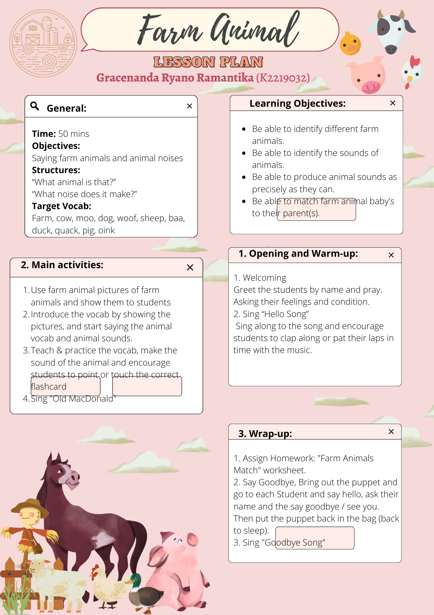 Farm Animals Lesson Plans - ELLS CLASS