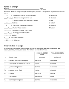 introduction to energy worksheet answers