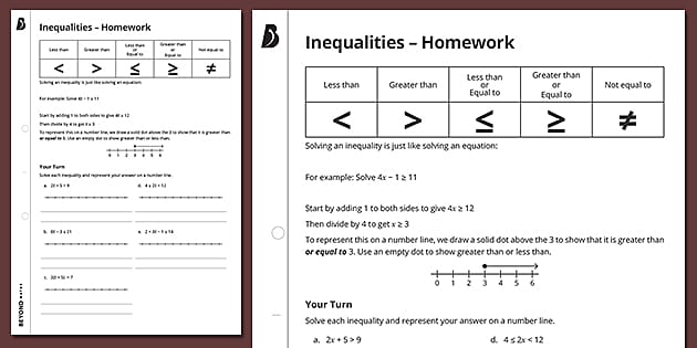 ? Maths Inequalities Homework | KS4 Maths | Beyond