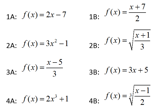 Inverse Function Partner Share – mathcoachblog - Worksheets Library