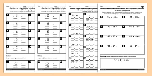 Inverse Operations Activity Pack - Year 3 Worksheets