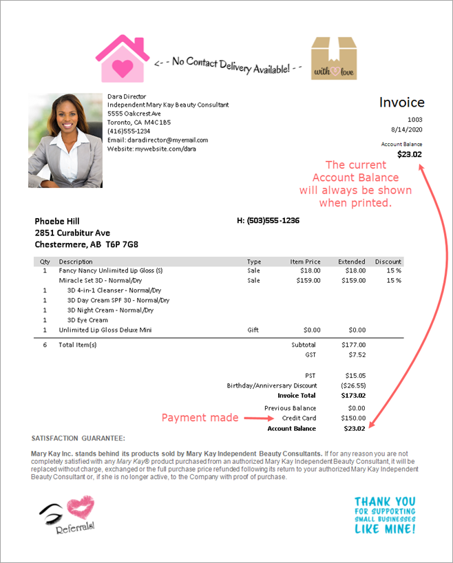 Account Balance on Invoices - Boulevard Installed Software Support