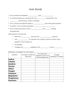 Ionic Bonds Worksheet 2020-2024 - Fill and Sign Printable Template ...