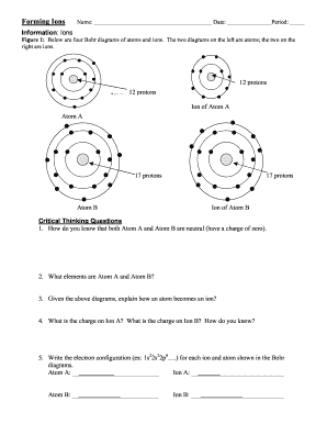 ions worksheet answers