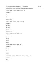 2.5 Worksheet april 21st work.docx - 2.5 Worksheet - IQR/OUTLIERS ...