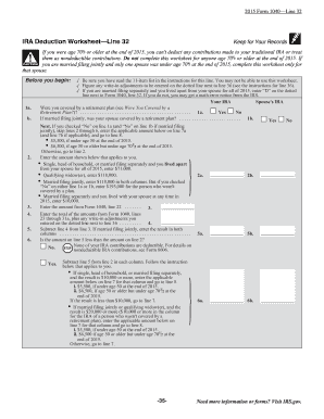 Ira Deduction Worksheet 2019 - Fill and Sign Printable Template Online