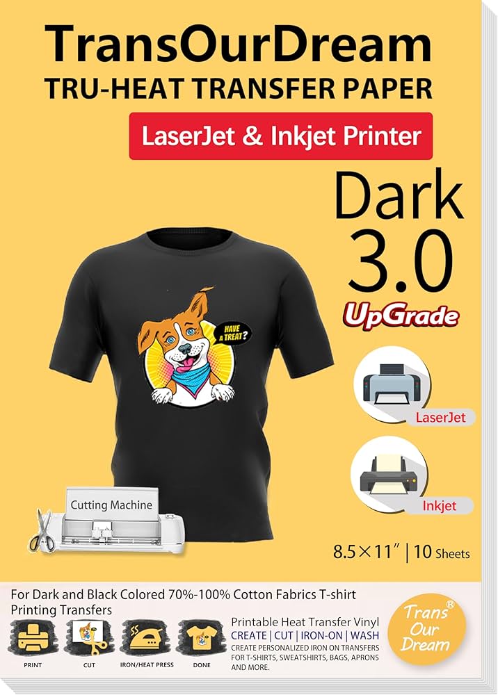 iron on transfer paper inkjet or laser