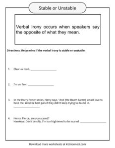 Verbal Irony Facts, Worksheets, Examples &  Definition For Kids