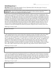 irony worksheet for high school