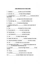 irregular preterite worksheet