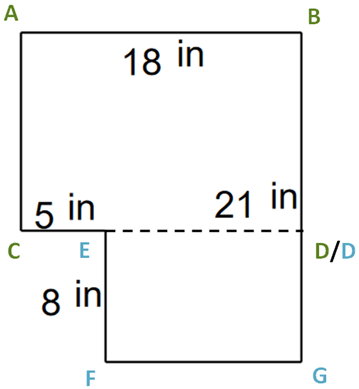 irregular shapes area worksheet