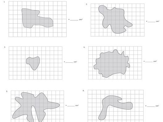 Area of irregular shapes worksheet  