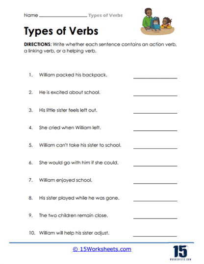 Types of Verbs Worksheets - 15 Worksheets Library