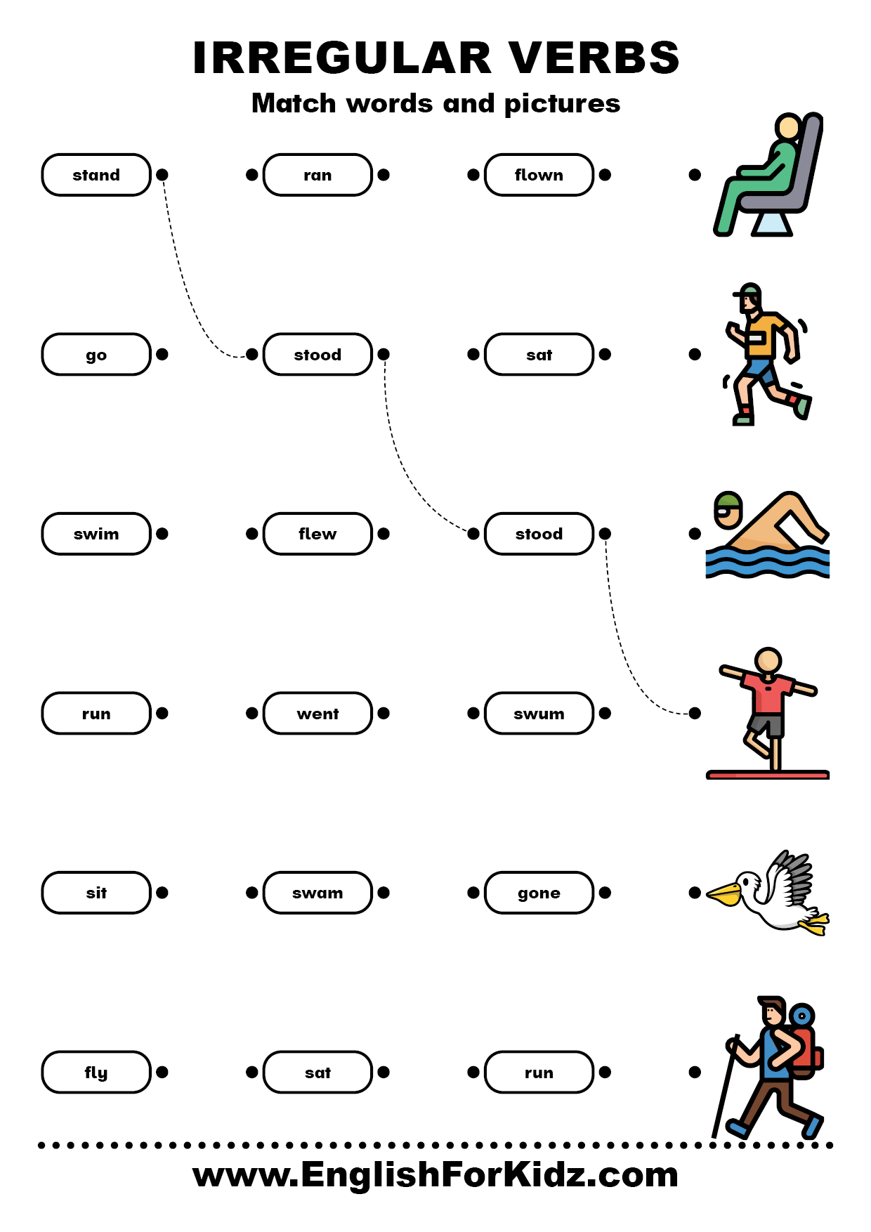 English for Kids Step by Step: Irregular Verbs Exercises and ...