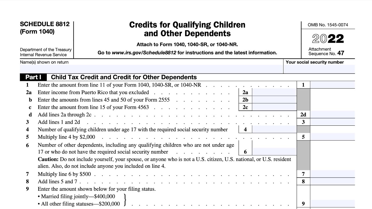 irs child tax credit worksheet