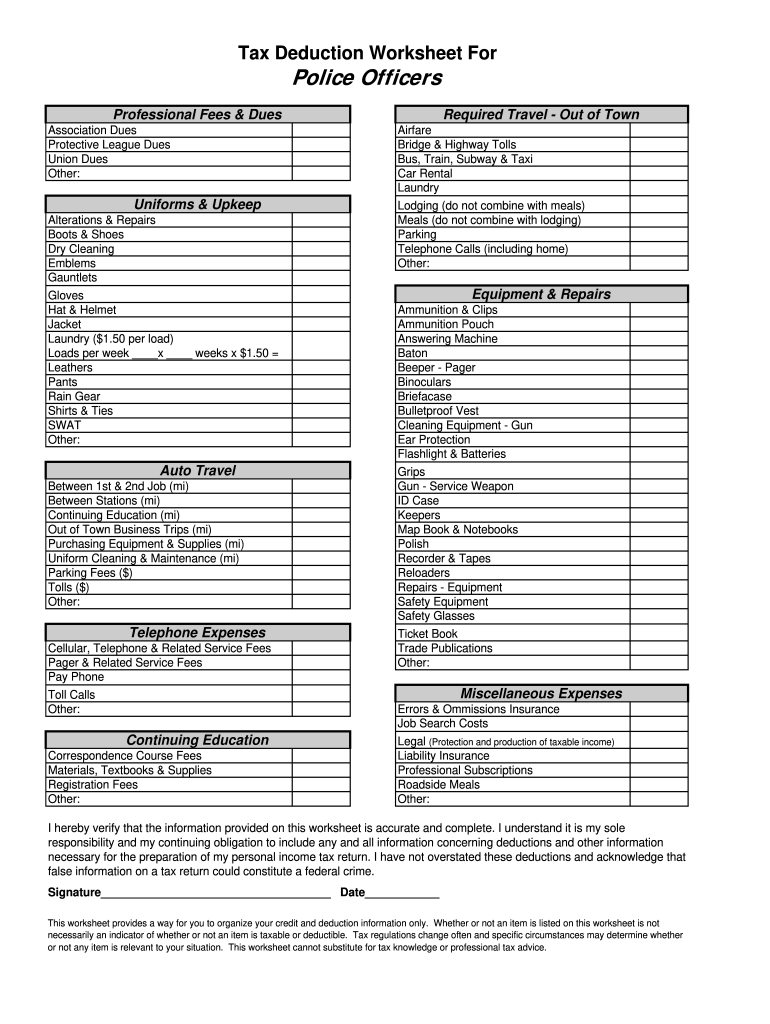 irs itemized deductions worksheet