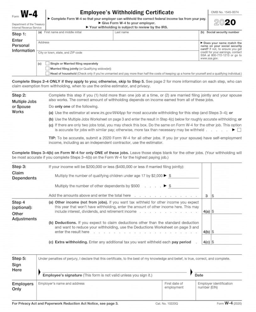 irs personal allowance worksheet
