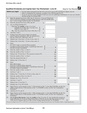 irs qualified dividends and capital gain tax worksheet