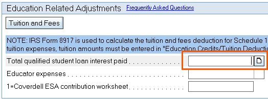 irs student loan interest deduction worksheet