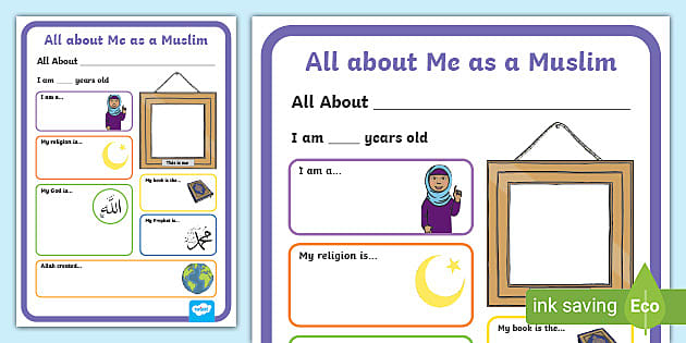 All about Me as a Muslim Activity (teacher made) - Twinkl