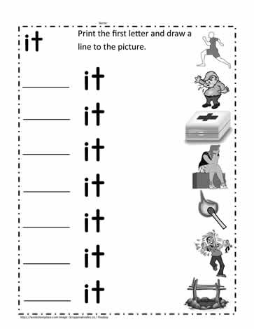 it Word Family Worksheet Worksheets