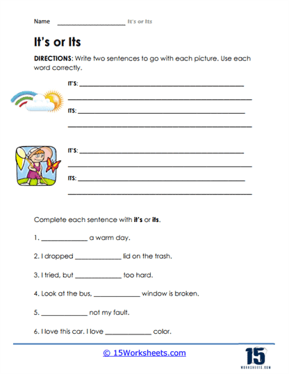 Its or Its Worksheets - 15 Worksheets Library