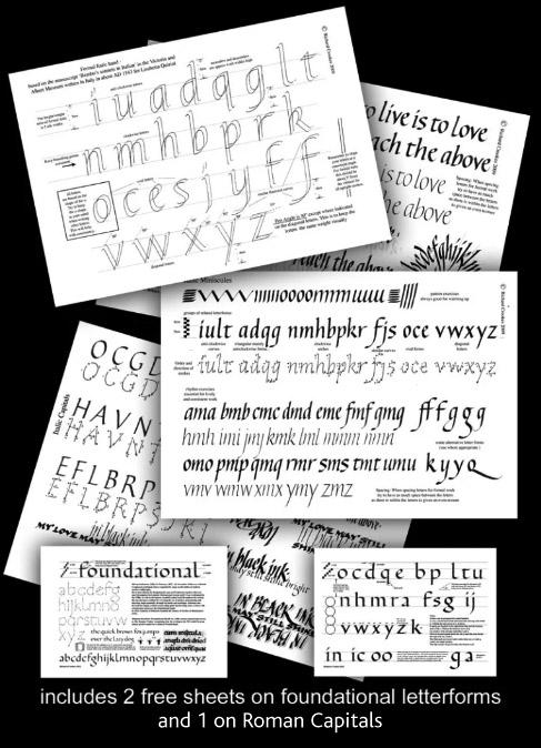 italic calligraphy practice worksheet