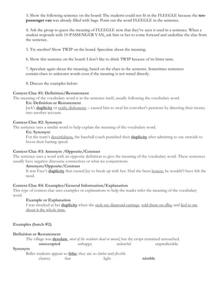 Activities for context clues | PDF