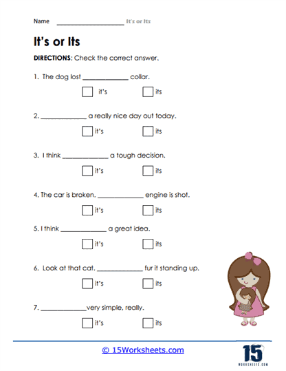 Its And Its English Worksheet 01 STP Books Worksheets Library Its And Its English Worksheet 01 STP Books Worksheets Library