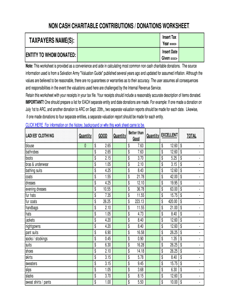 itsdeductible worksheet