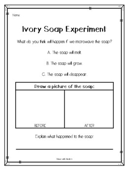 ivory soap experiment worksheet