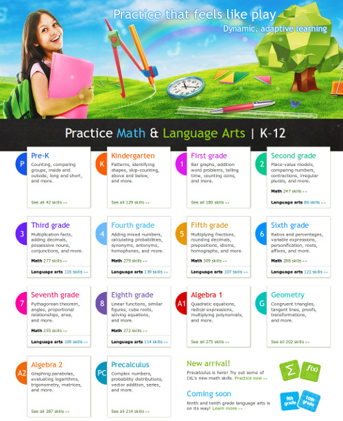 Review of IXL.com math &  language arts practice website