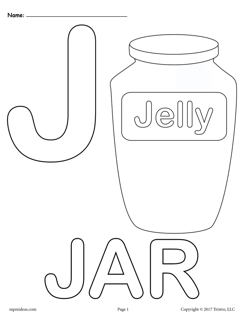 Letter J Colouring Pages | Parents Home Teaching Tools