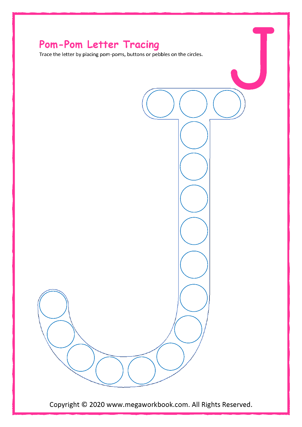 j worksheet for preschool