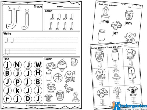 j worksheet for preschool