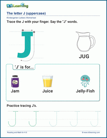 Letter J Worksheets