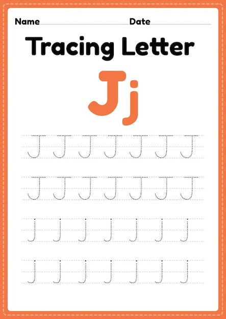 j worksheet for preschool