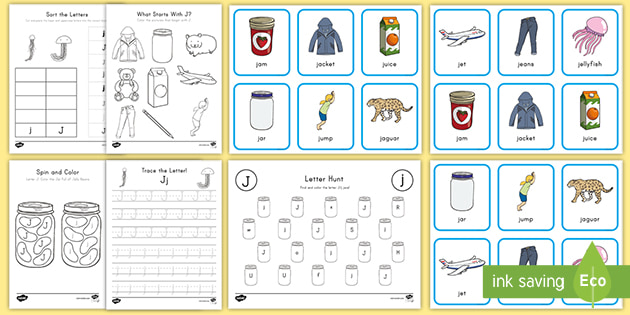 Letter J Worksheet and Activity Pack | Alphabet | ELA
