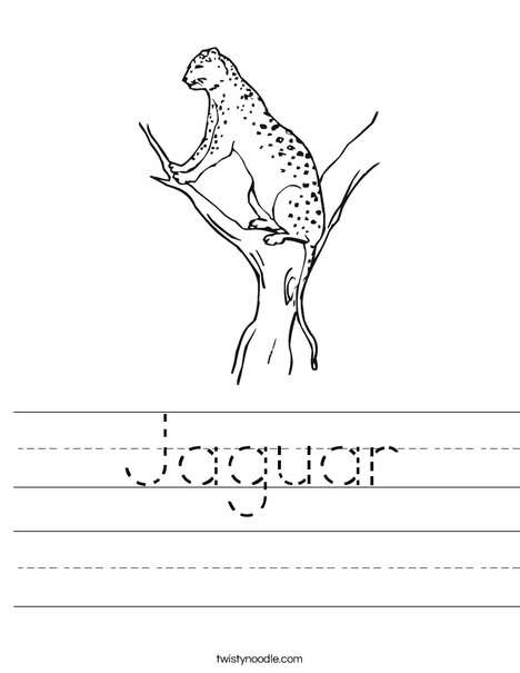 Jaguar Worksheet - Twisty Noodle