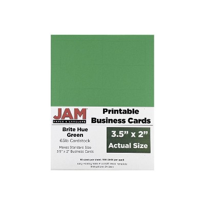 Amazon.com : JAM PAPER Printable Business Cards - 3 1/2 x 2 ...