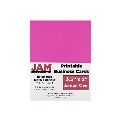 JAM Paper® Printable Business Cards, 3 1/2 x 2, Yellow, 100/Pack (22128336)