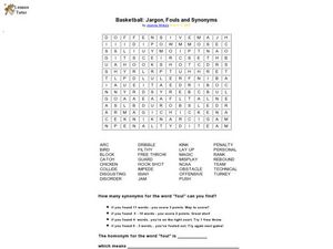 Basketball: Jargon, Fouls, and Synonyms Worksheet for 2nd - 6th ...