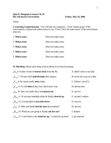 Slang Lesson Plans &  Worksheets :: 25 - 48