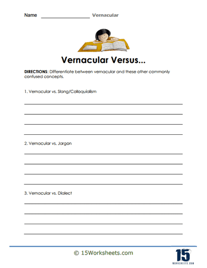 Vernacular Worksheets - 15 Worksheets Library